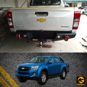 BUMPER POSTERIOR + HALÓGENOS PARA CHEVROLET DMAX 2014-2025 TIROREX ORIGINAL