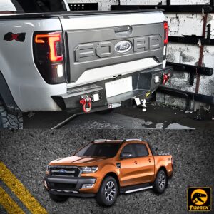 BUMPER POSTERIOR + HALOGENOS PARA FORD RANGER 2012-2024 TIROREX ORIGINAL